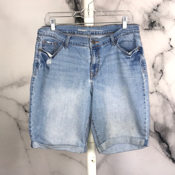 old navy denim bermuda shorts